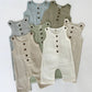 CLinen Romper Jumpsuit One piece Buttoned Neutral