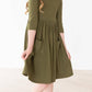 Olive Pocket Twirl Dress