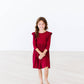 Burgundy Ruffle Twirl Dress