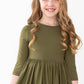 Olive Pocket Twirl Dress