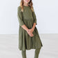 Olive Pocket Twirl Dress