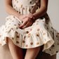 Ruffle Dress- Dots- Saffron