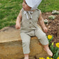CLinen Romper Jumpsuit One piece Buttoned Neutral