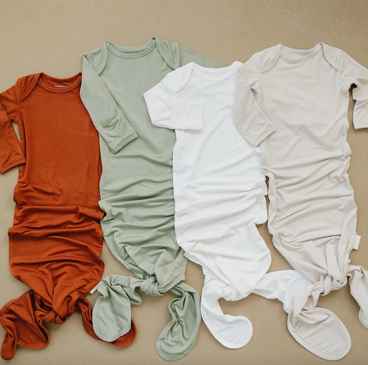 Bamboo Knotted Gown: 0-3 Months