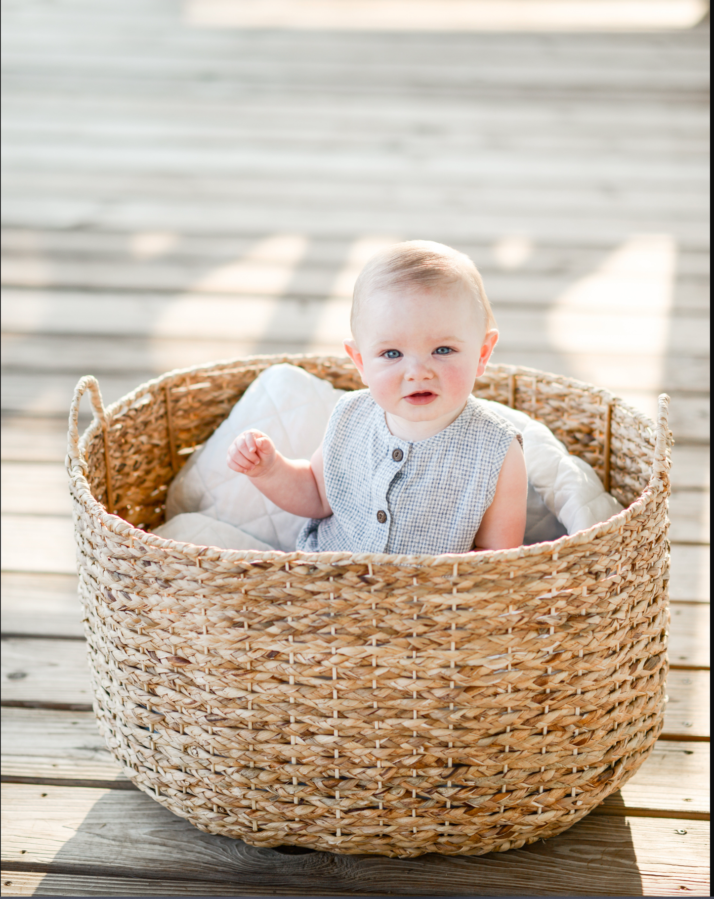 Gingham Romper--Gender Neutral