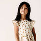 Ruffle Dress- Dots- Saffron